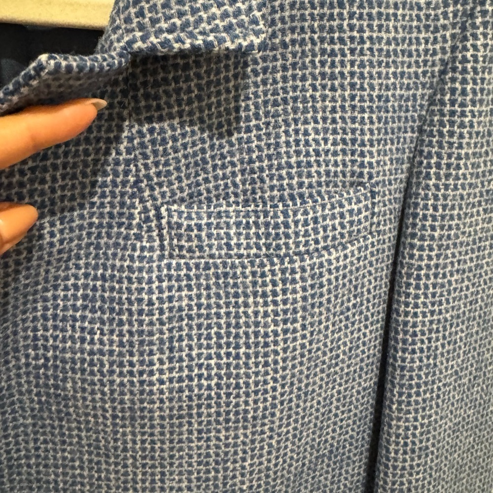 Pendleton tweed Classic Blue Textured Blazer size 10 no size tag - Picture 8 of 12